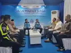 Kakorlantas Memeriksa Arus Balik Lebaran di Tol Banyumanik Malam Ini